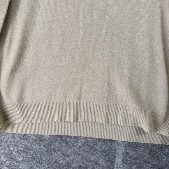 Ted Baker Beige Wool Cashmere Sweater Size M Classic Knit Pullover with Flaw - Picture 4 of 13